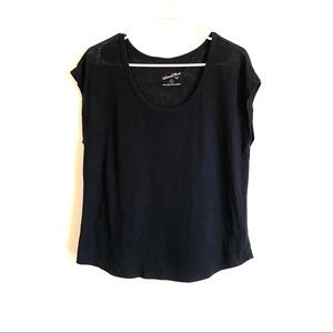 Universal Thread Black Straight Sleeve Flowy Top